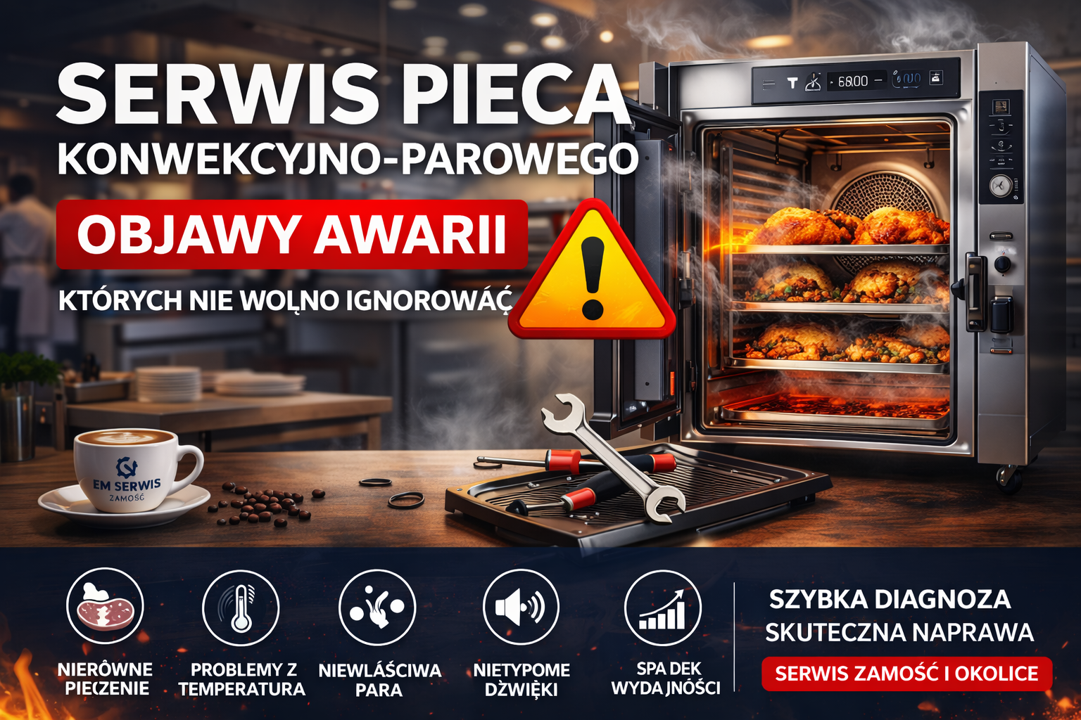 Kiedy serwis pieca konwekcyjno-parowego jest konieczny? Objawy, których nie wolno ignorować